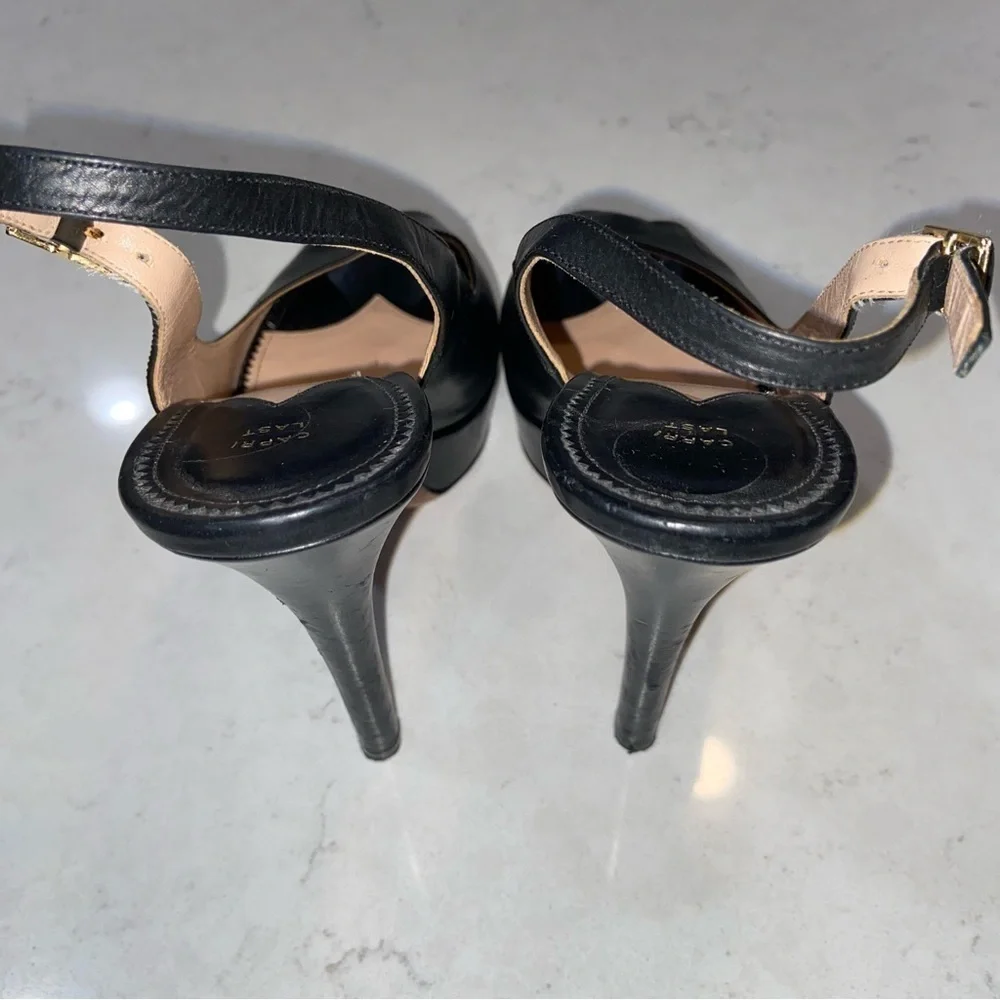 Palter DeLiso black platform heel size 9.5/10 euro 40
